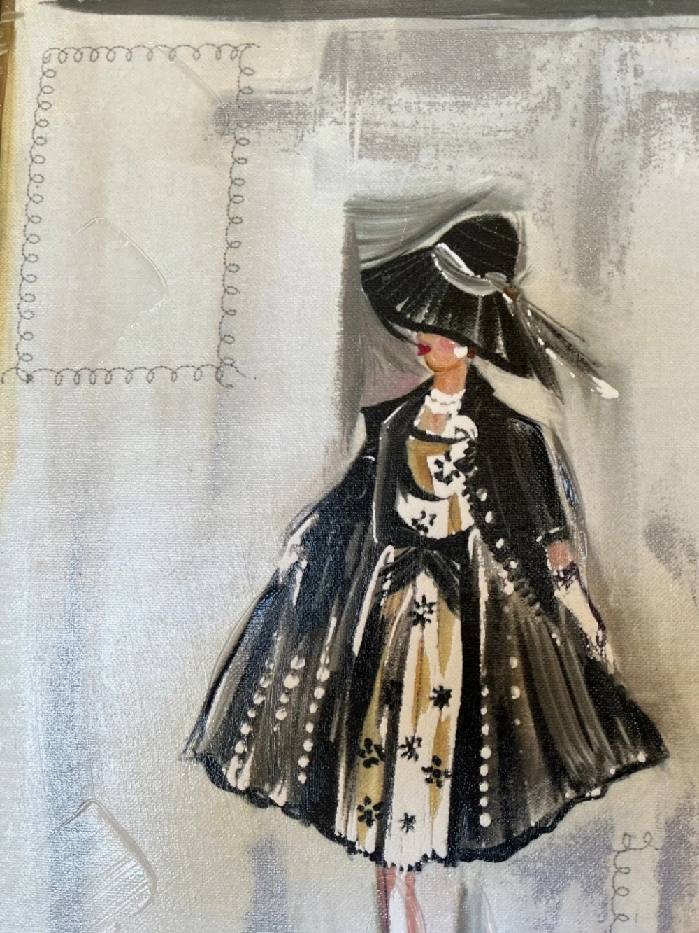 Set of 2 Liesl Long Colleen Karis Designs Fashion Canvas Wall Art Prints CHIC!